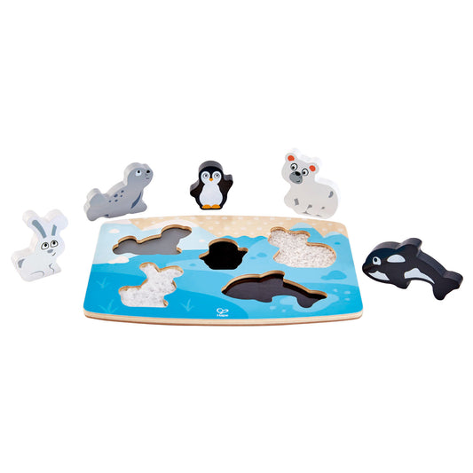 HAPE - CASSE-TETE BOIS TACTILE ANIMAUX POLAIRES