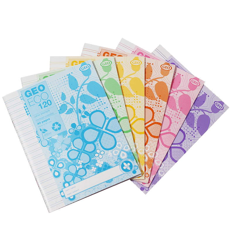 SCOLAIRE PAPETERIE - CAHIER EXERCICES "GEO ECO"  INTERLIGNÉ ASSORTIS