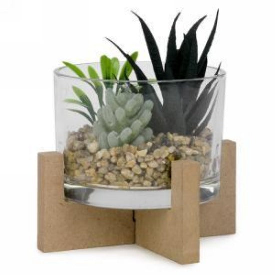 CACTUS BASE BOIS 4 X 4½"NATUREL