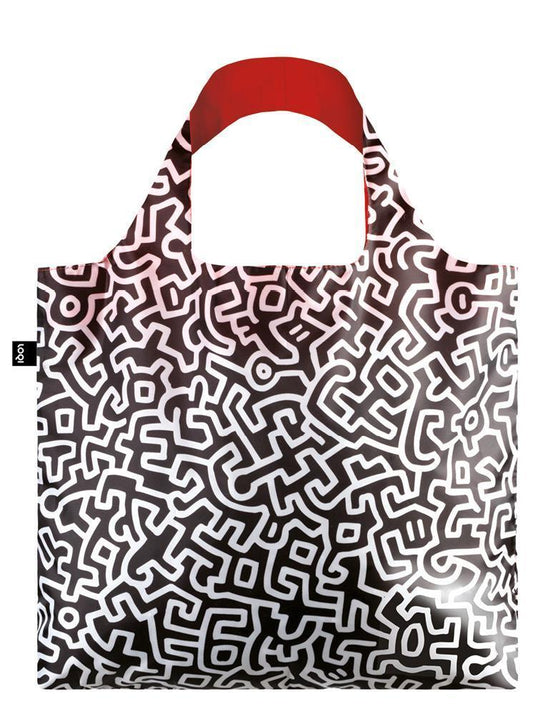 SAC FOURRE-TOUT "LOQI" 20" X 16½" NOIR/BLANC