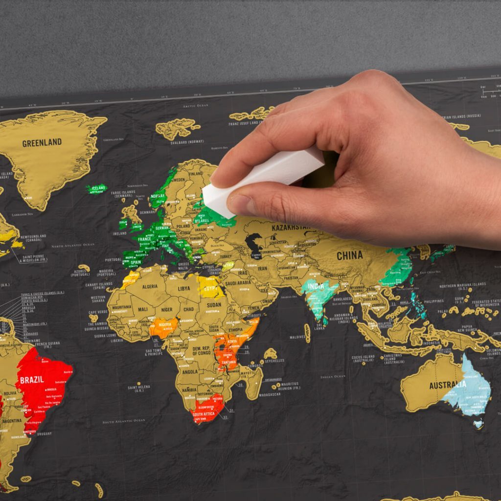 Grande Carte du Monde à Gratter Edition de Luxe
