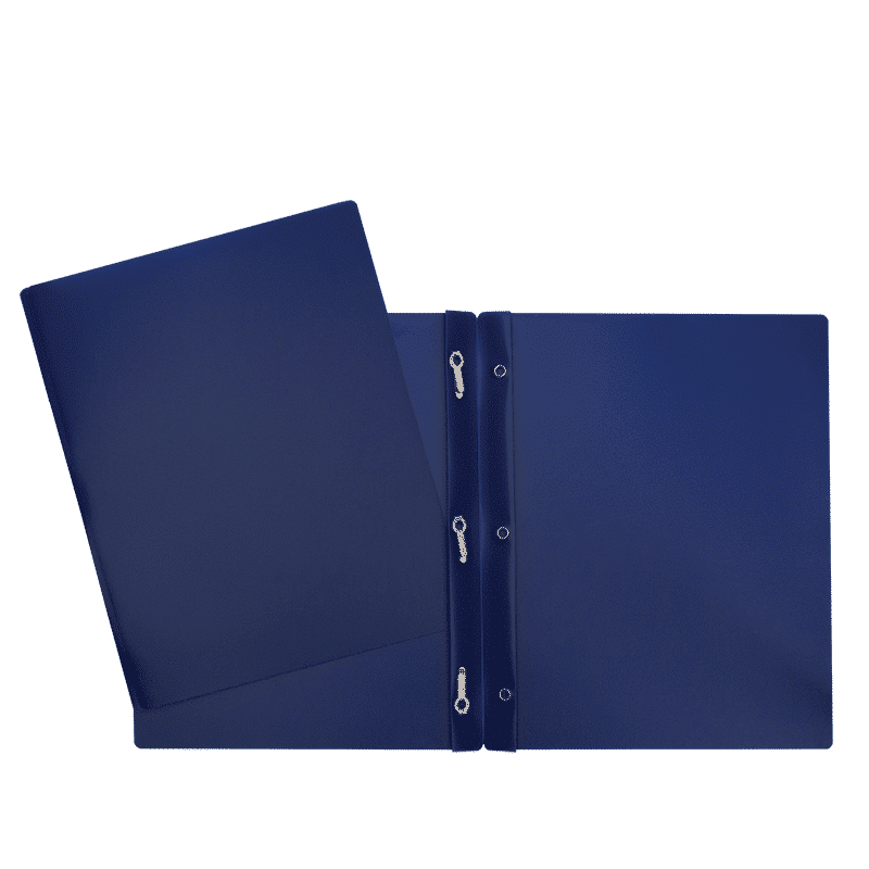 SCOLAIRE PAPETERIE - COUVERTURE DUO-TANG PLASTIQUE 3 ATTACHES BLEU