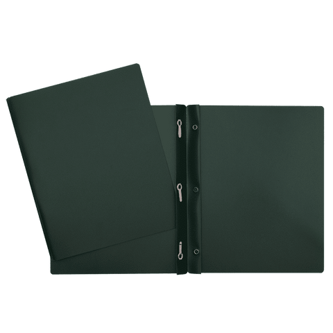 SCOLAIRE PAPETERIE - COUVERTURE DUO-TANG PLASTIQUE 3 ATTACHES VERT FONCÉ