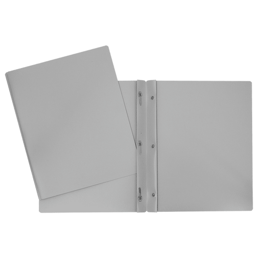 SCOLAIRE PAPETERIE - COUVERTURE DUO-TANG PLASTIQUE 3 ATTACHES GRIS