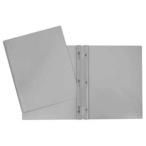 SCOLAIRE PAPETERIE - COUVERTURE DUO-TANG PLASTIQUE 3 ATTACHES GRIS