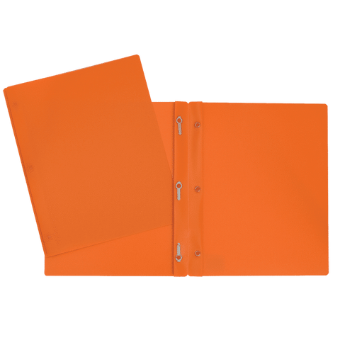 SCOLAIRE PAPETERIE - COUVERTURE DUO-TANG PLASTIQUE 3 ATTACHES ORANGE