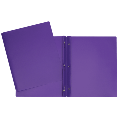 SCOLAIRE PAPETERIE - COUVERTURE DUO-TANG PLASTIQUE 3 ATTACHES MAUVE