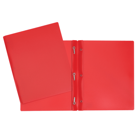 SCOLAIRE PAPETERIE - COUVERTURE DUO-TANG PLASTIQUE 3 ATTACHES ROUGE