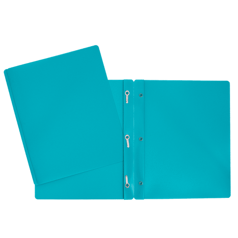 SCOLAIRE PAPETERIE - COUVERTURE DUO-TANG PLASTIQUE 3 ATTACHES TURQUOISE