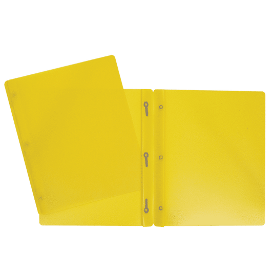SCOLAIRE PAPETERIE - COUVERTURE DUO-TANG PLASTIQUE 3 ATTACHES JAUNE
