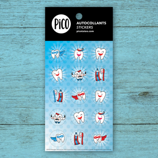 PICO AUTOCOLLANT - BROSSE TES DENTS