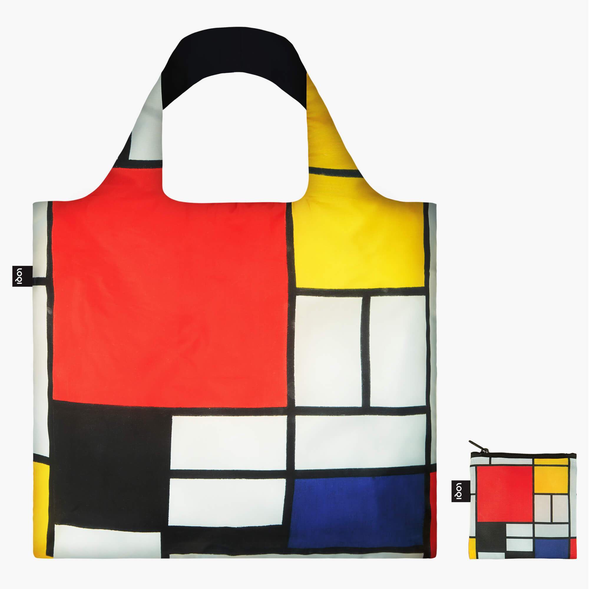 SAC FOURRE-TOUT "LOQI" 20" X 16½" "PIET MONDRIAN"