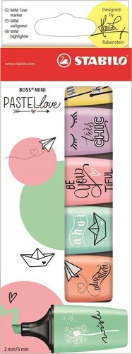STABILO - SURLIGNEUR "MINI BOSS LOVE" PASTEL @6