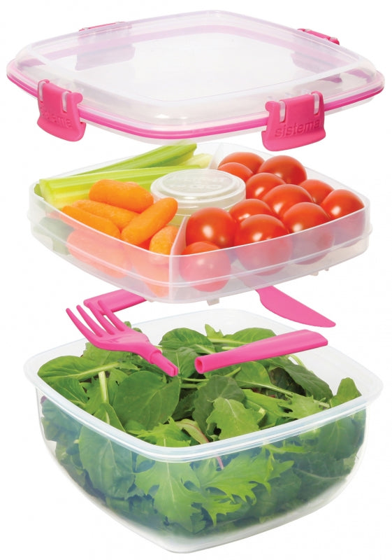 SCOLAIRE SACS & ACCESOIRES - CONTENANT "SALAD TO GO" 1.1L ASST