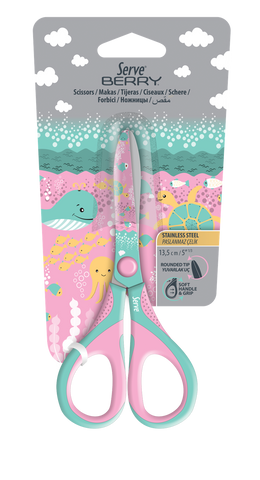 SCOLAIRE PAPETERIE - CISEAUX  OCEAN PASTEL