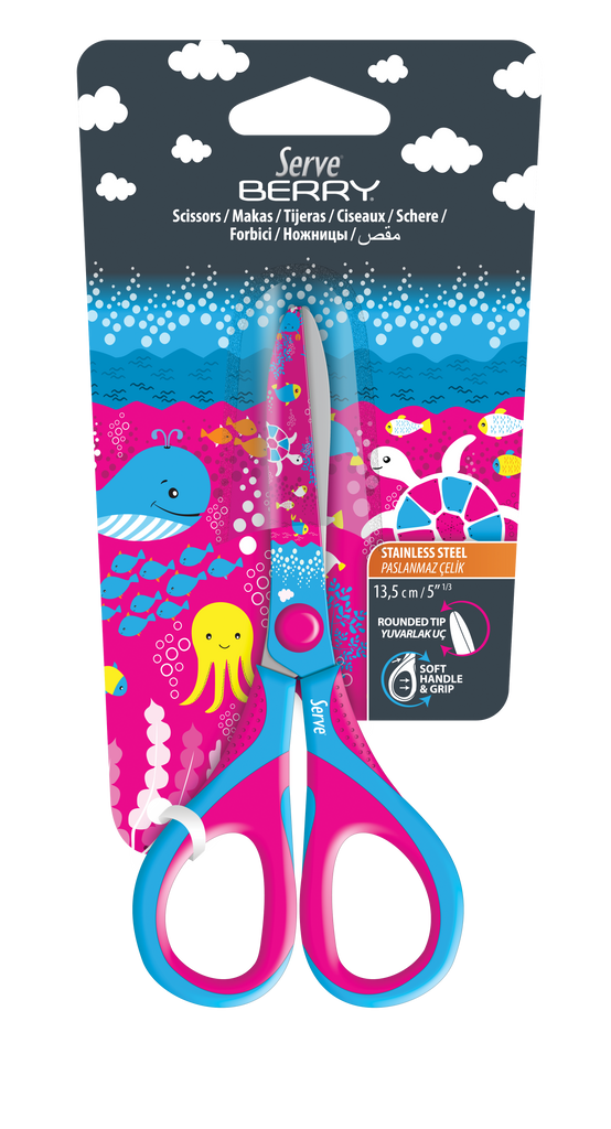 SCOLAIRE PAPETERIE - CISEAUX  OCEAN NEON