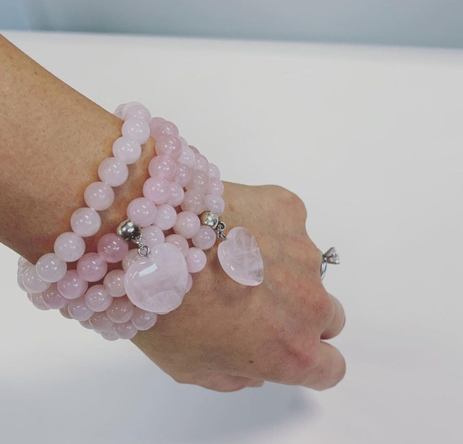 RELAXUS - BRACELET QUARTZ ROSE COEUR