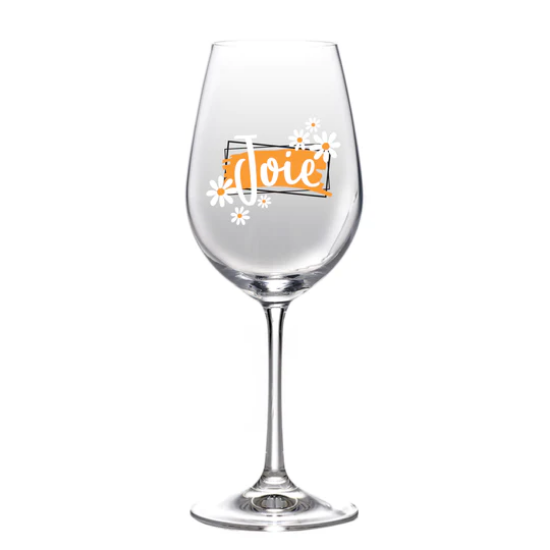 GARÇON DE TABLE - VERRE A VIN IMPRIMÉ "JOIE"