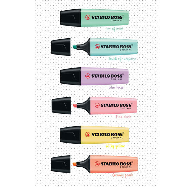 SCOLAIRE PAPETERIE - STABILO - SURLIGNEUR "BOSS" PASTEL @6