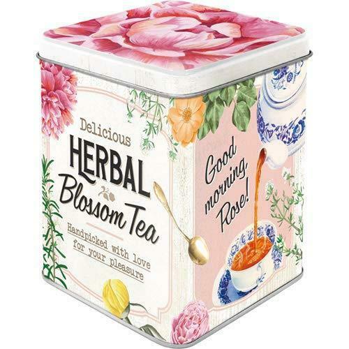 BOITE A THE EN METAL -  NOSTALGIE "HERBAL TEA"